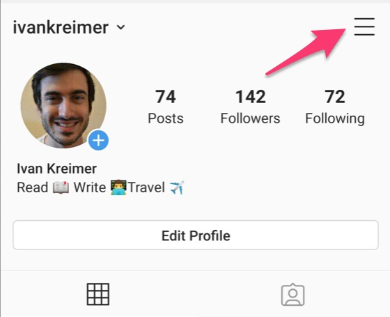 Ivan Kreimer's Instagram page