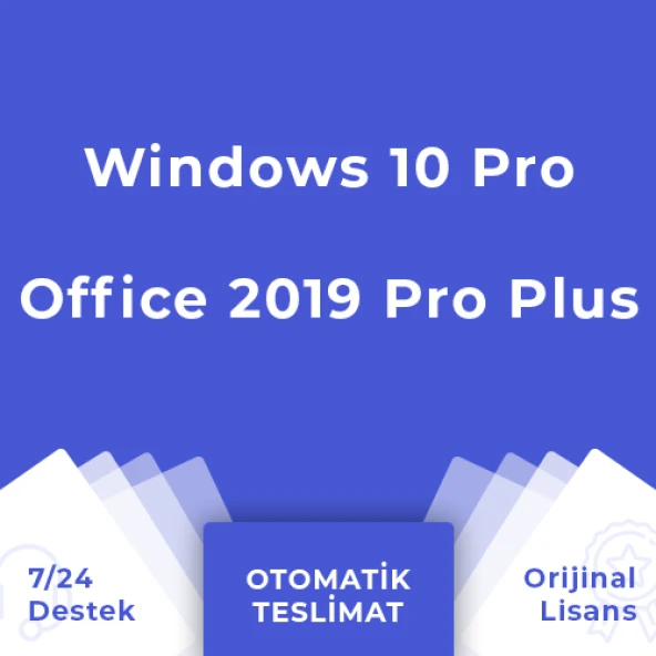 
                  Microsoft Windows 10 Pro ve Office 2019 - Bireysel Dijital Lisans
                